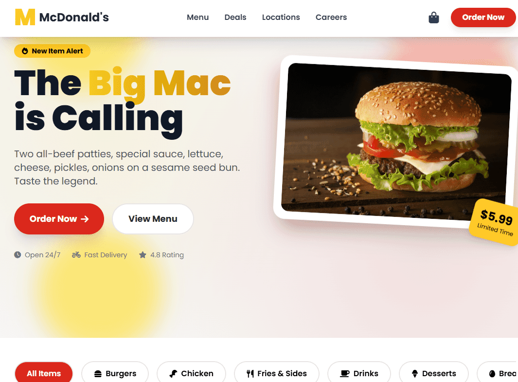 Food Ordering Website